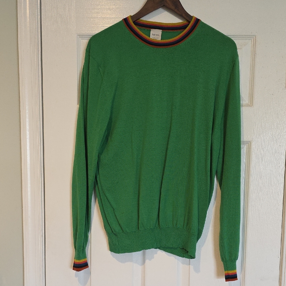 Paul Smith Green Crewneck Sweater with Classic Design